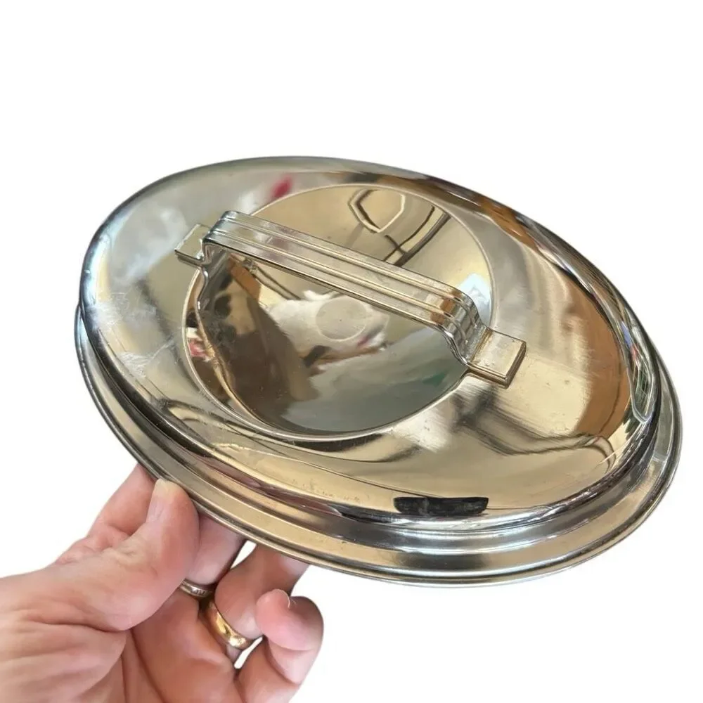 Ekcoware Stainless Steel With Thick Copper Bottom Oval Frying Pan